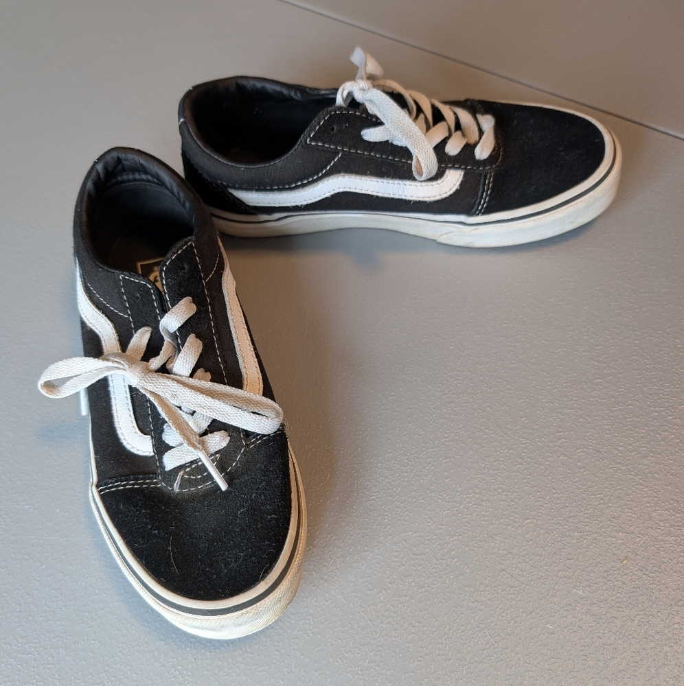 Vans Kids Black and White Sneakers